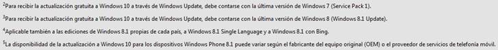Detalle sobre la Edicion Windows10 tras  actualizacion